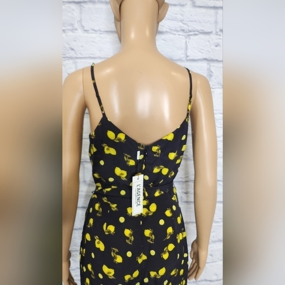 *NWT L'agence Jaelyn Womens Lemon fruit print camisole silk preppy jumpsuit  2 - Picture 8 of 10